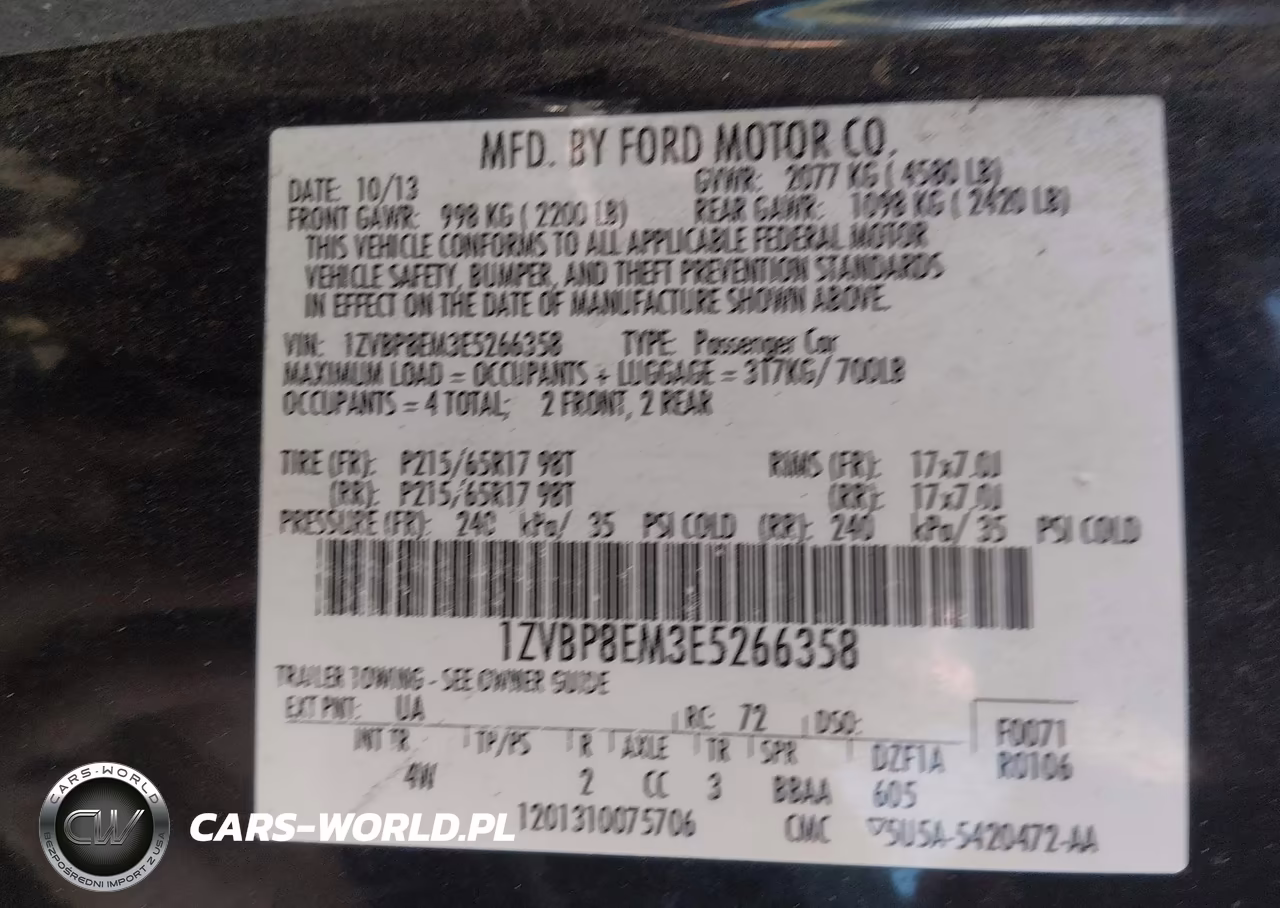 2014 Ford Mustang V6 Premium VIN:1ZVBP8EM3E5266358 - 9