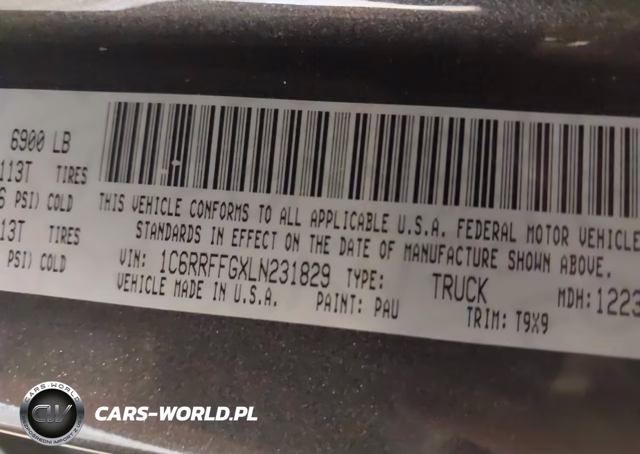 2020 Ram 1500 Big Horn 4X4 5'7 Box VIN:1C6RRFFGXLN231829 - 9