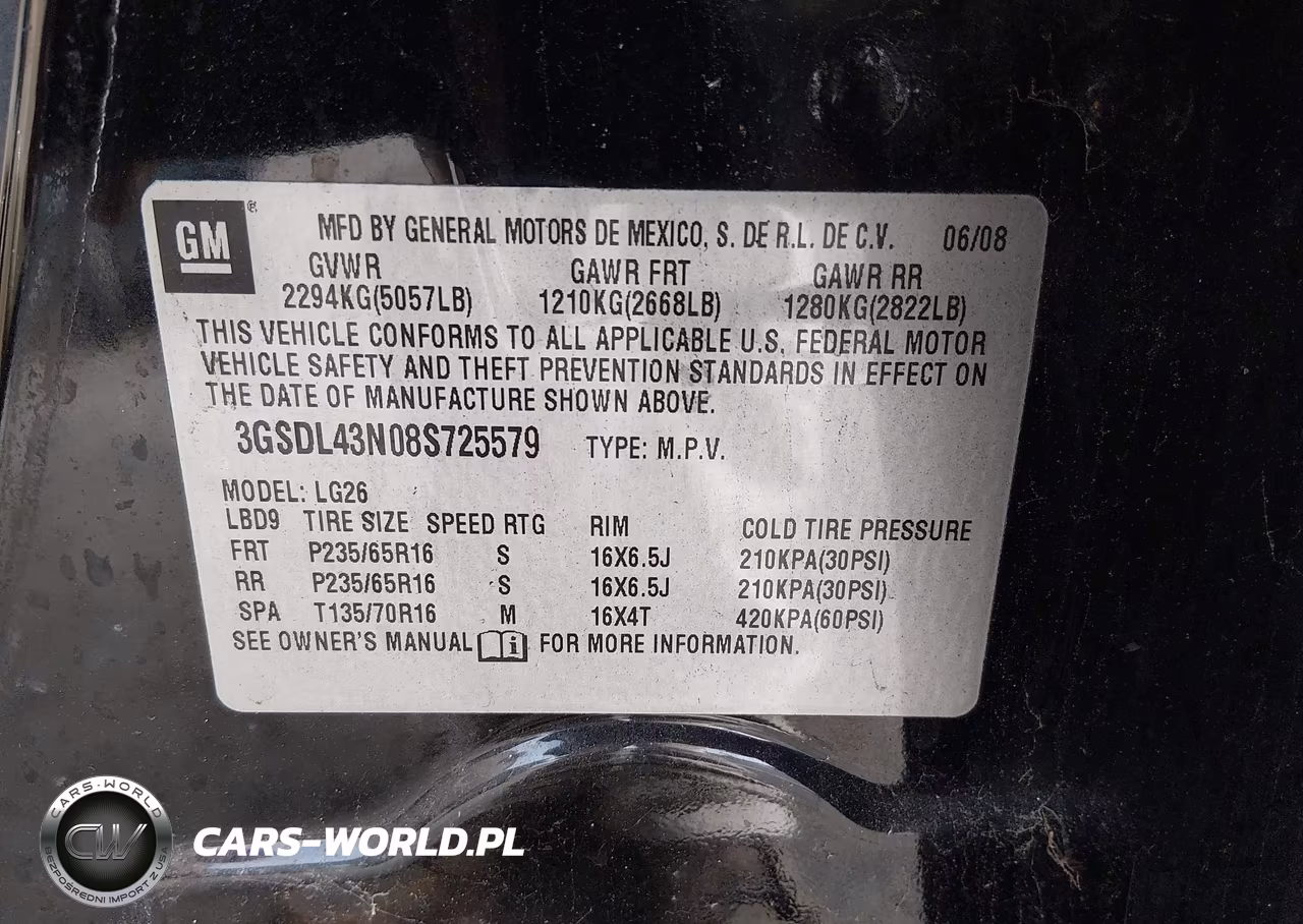 2008 Saturn Vue V6 Xe VIN:3GSDL43N08S725579 - 9