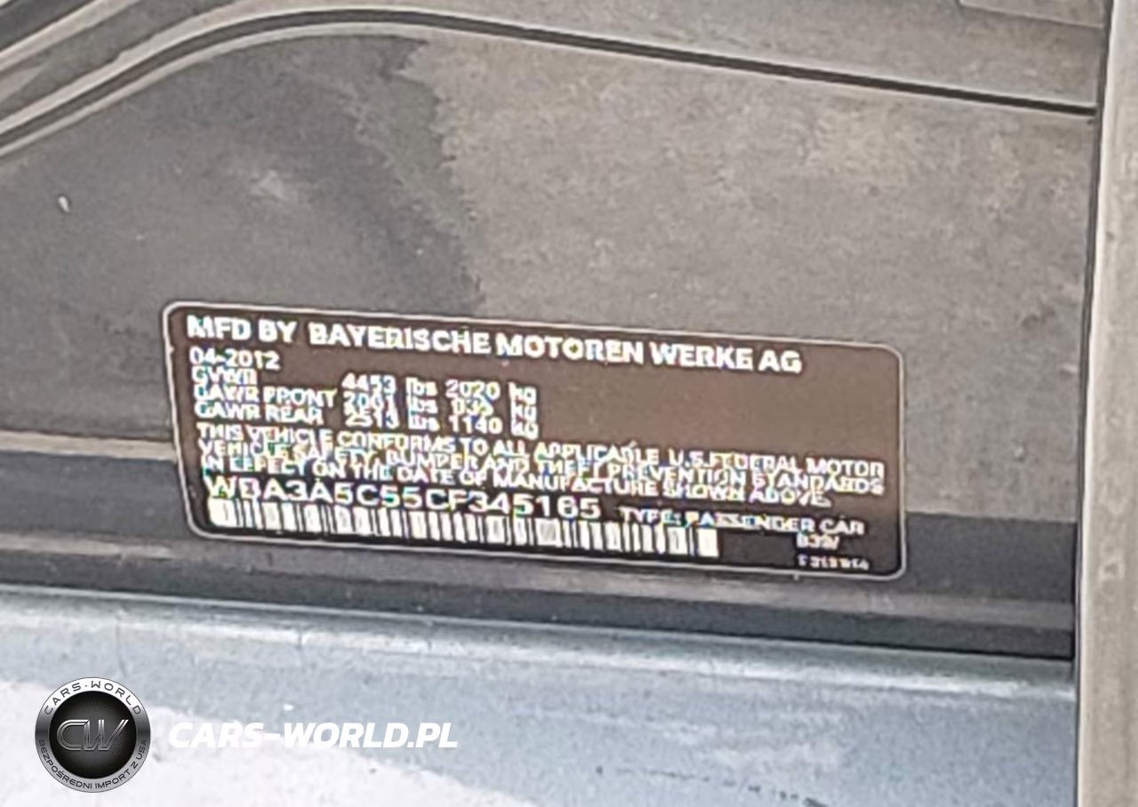 2012 BMW 328I VIN:WBA3A5C55CF345165 - 9