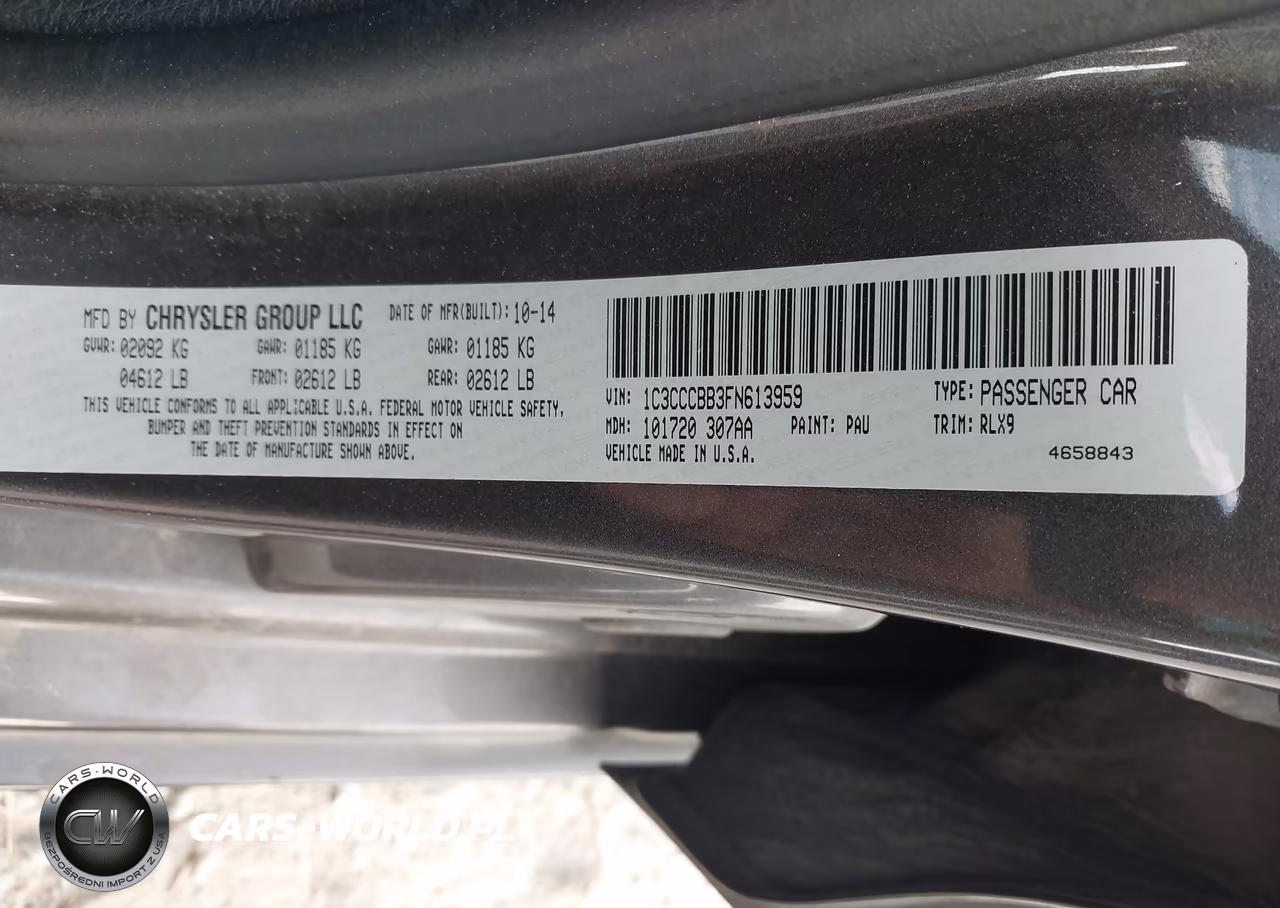 2015 CHRYSLER 200 S VIN:1C3CCCBB3FN613959 - 9