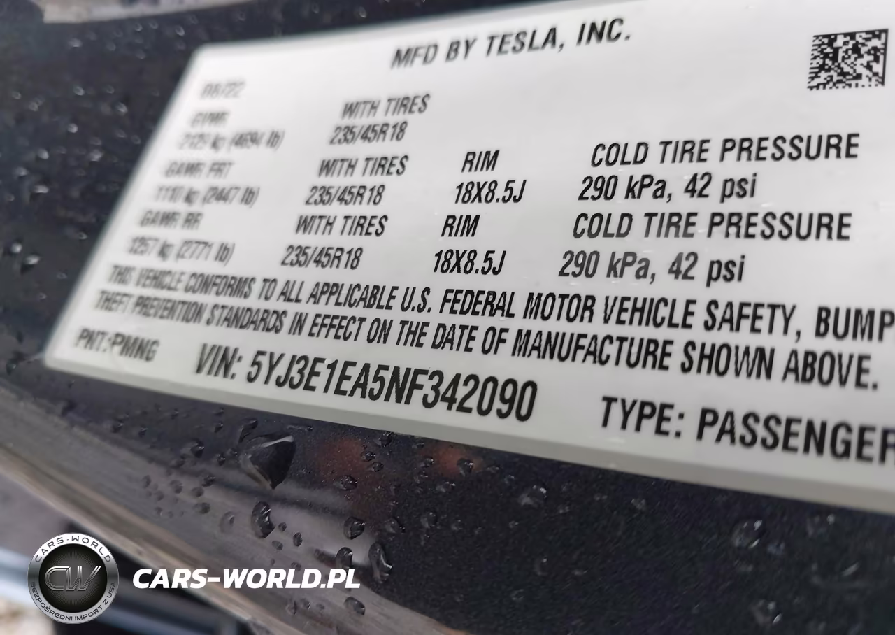 2022 Tesla Model 3 Rear-Wheel Drive VIN:5YJ3E1EA5NF342090 - 9