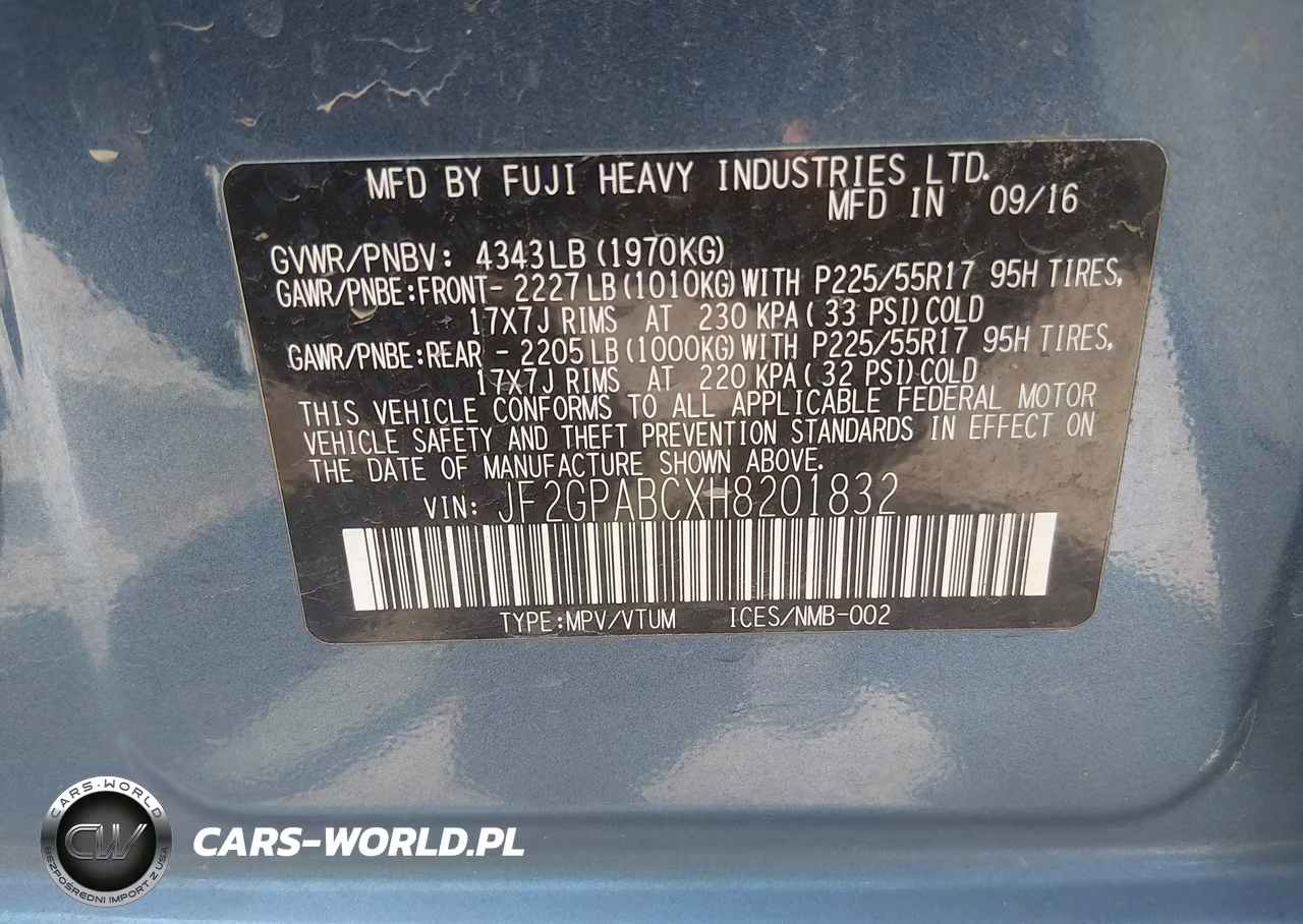 2017 Subaru Crosstrek 2.0I Premium VIN:JF2GPABCXH8201832 - 9