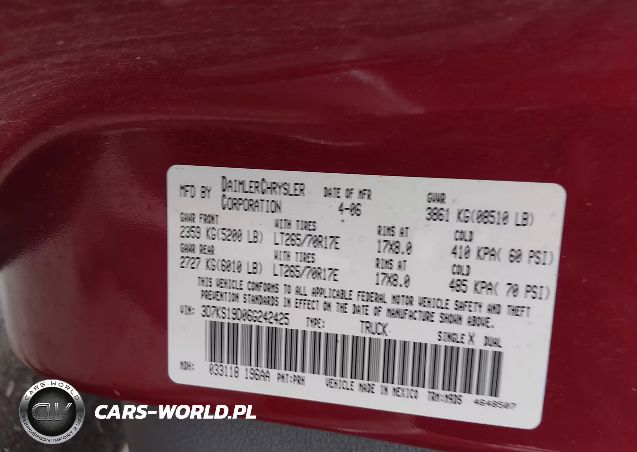 2006 Dodge Ram 1500 Slt VIN:3D7KS19D06G242425 - 9