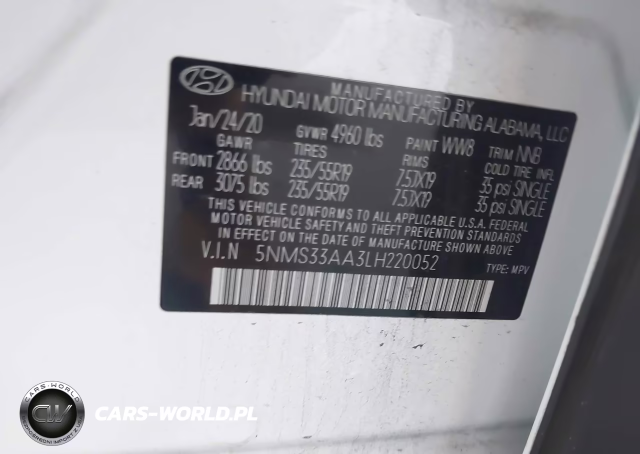 2020 Hyundai Santa Fe Sel 2.0T VIN:5NMS33AA3LH220052 - 9