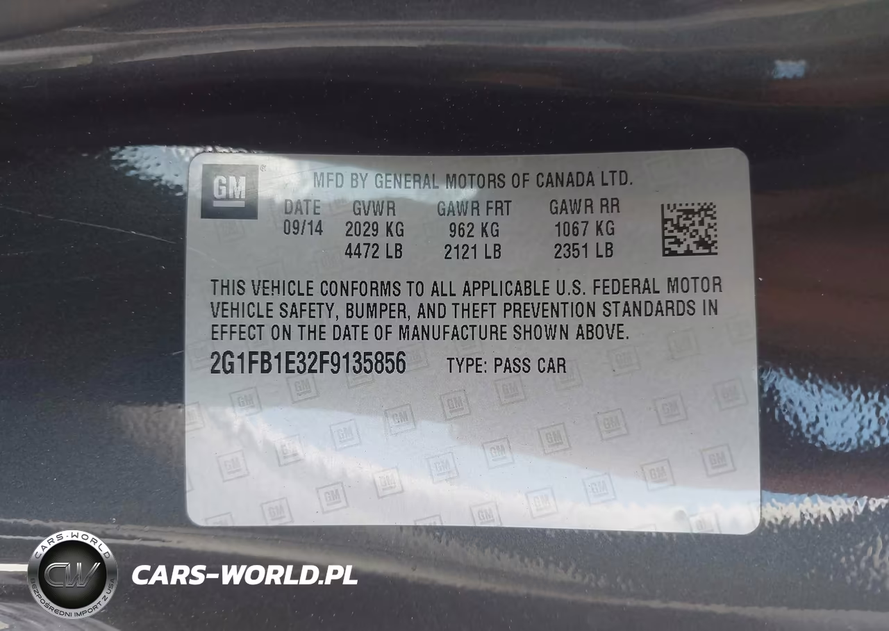 2015 Chevrolet Camaro 2Ls VIN:2G1FB1E32F9135856 - 9