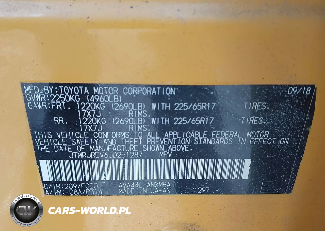 2018 Toyota Rav4 Hybrid Le VIN:JTMRJREV6JD251287 - 9