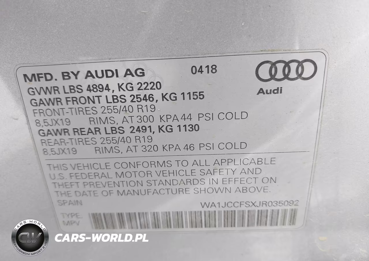 2018 Audi Q3 VIN:WA1JCCFSXJR035092 - 9