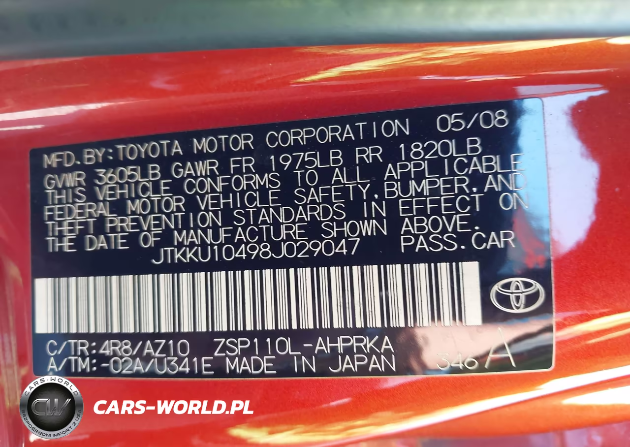 2008 Scion Xd VIN:JTKKU10498J029047 - 9