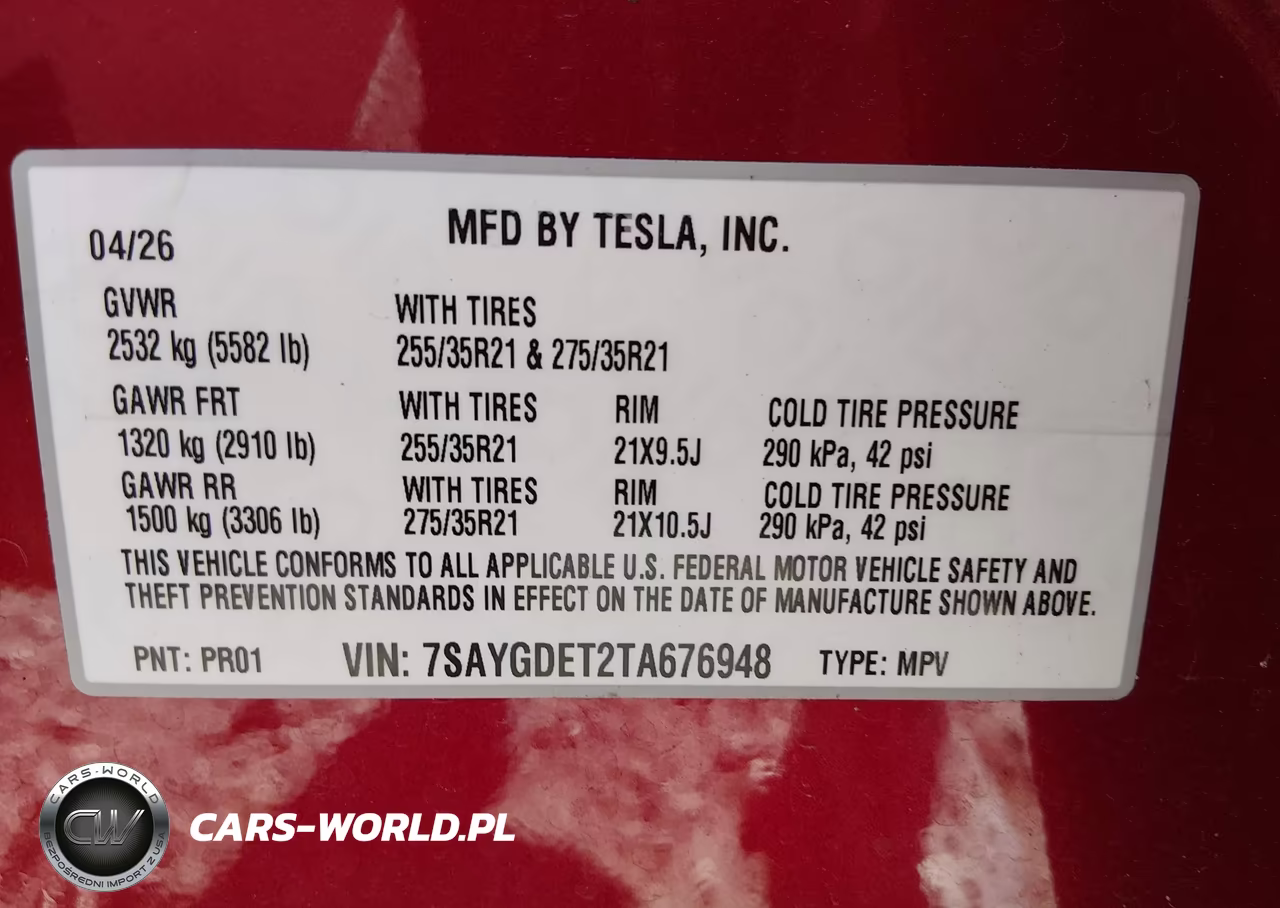 2026 Tesla Model Y Performance All-Wheel Drive VIN:7SAYGDET2TA676948 - 9