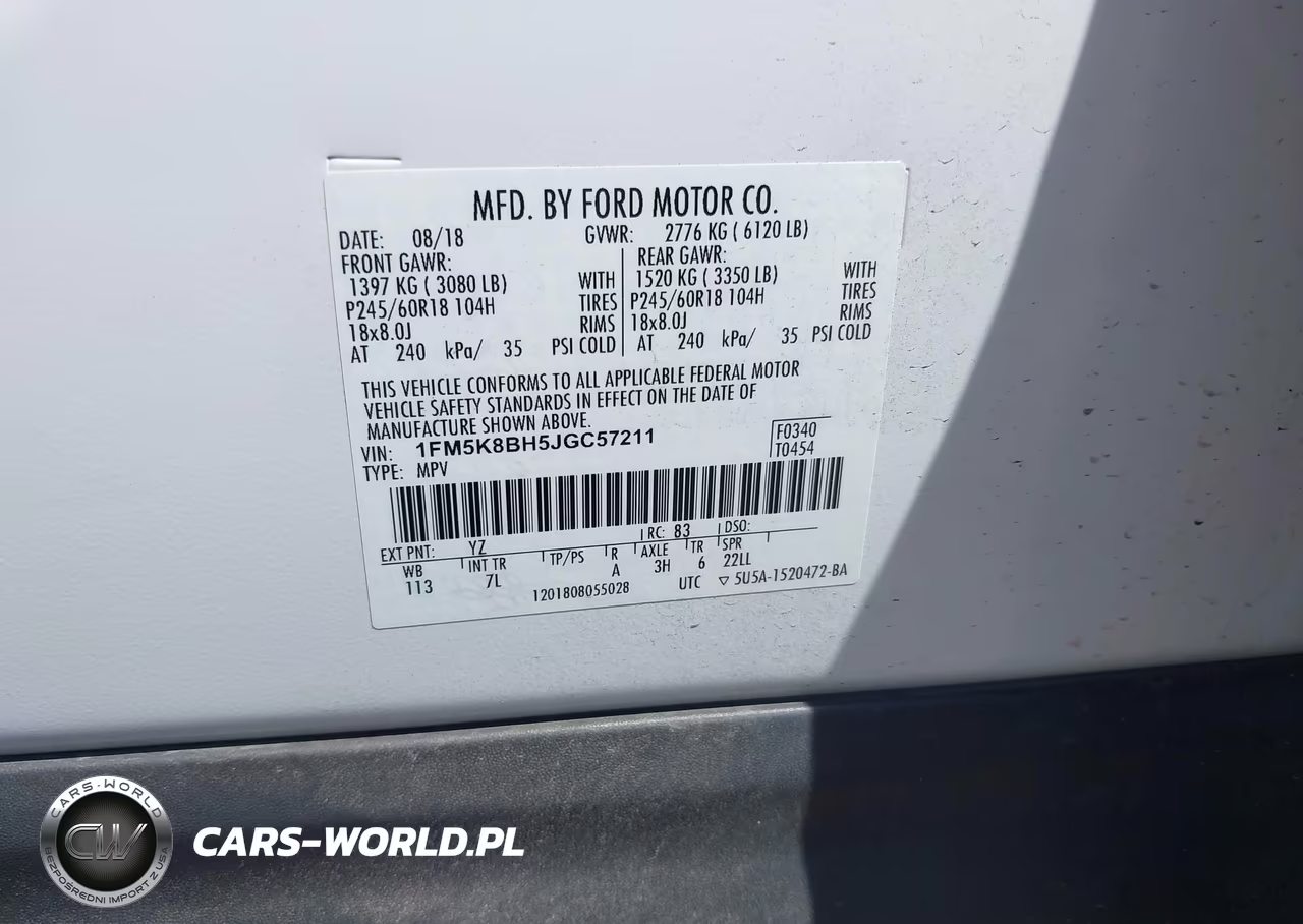 2018 Ford Explorer VIN:1FM5K8BH5JGC57211 - 9