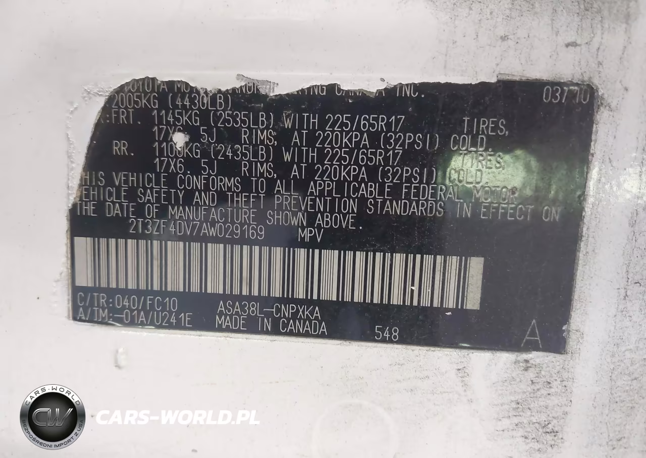 2010 Toyota Rav4 VIN:2T3ZF4DV7AW029169 - 9