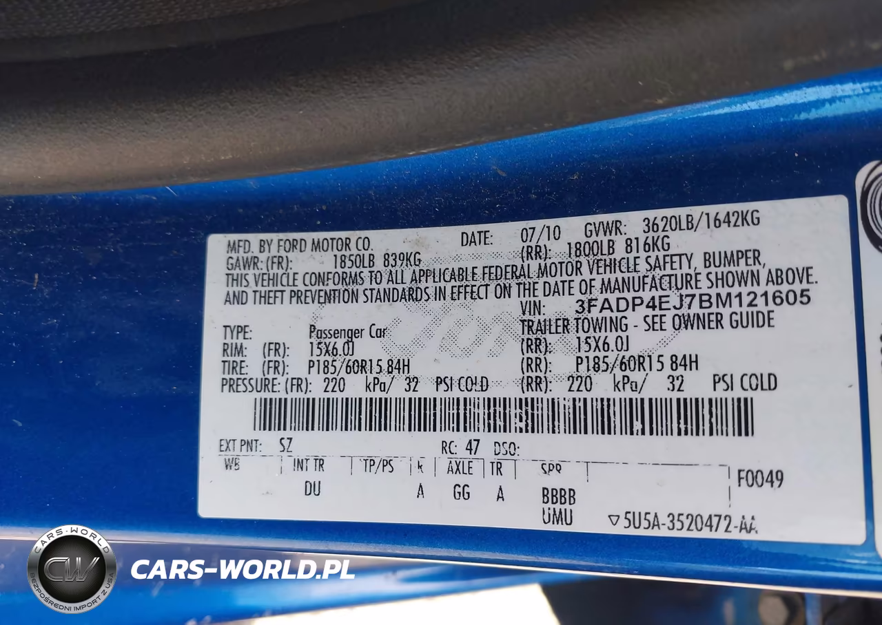 2011 Ford Fiesta Se VIN:3FADP4EJ7BM121605 - 9