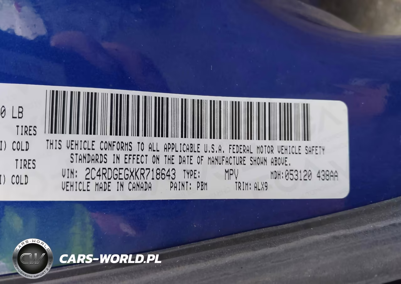 2019 Dodge Grand Caravan Gt VIN:2C4RDGEGXKR718643 - 9