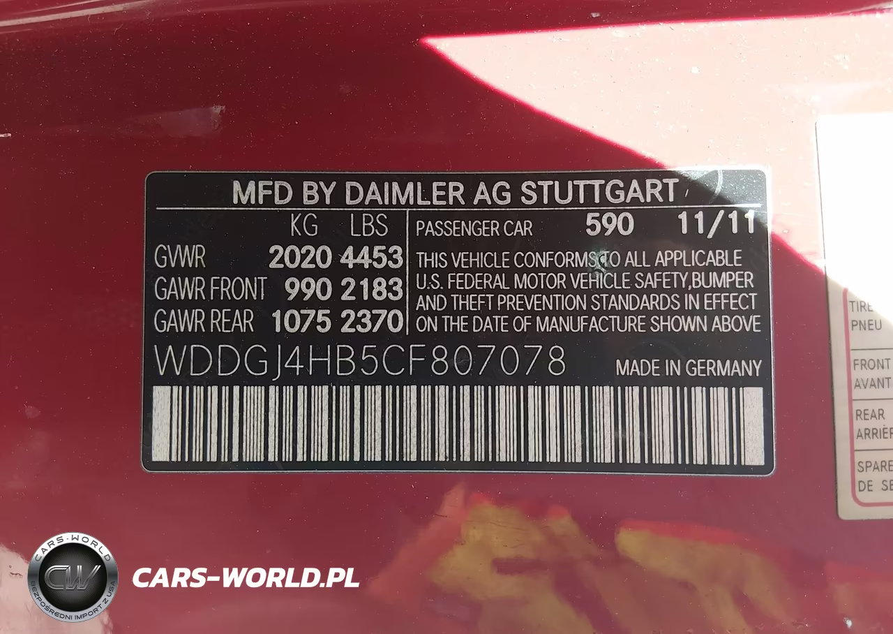 2012 Mercedes-Benz C 250 VIN:WDDGJ4HB5CF807078 - 9