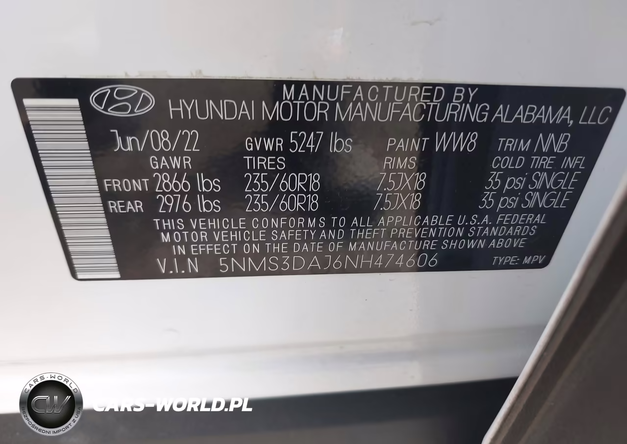 2022 Hyundai Santa Fe Sel VIN:5NMS3DAJ6NH474606 - 9