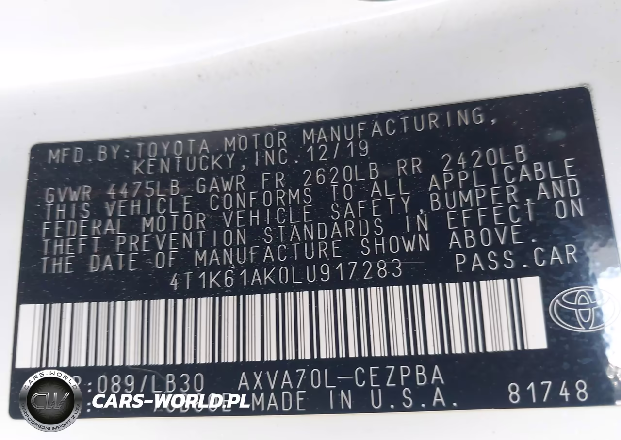 2020 Toyota Camry Xse VIN:4T1K61AK0LU917283 - 9