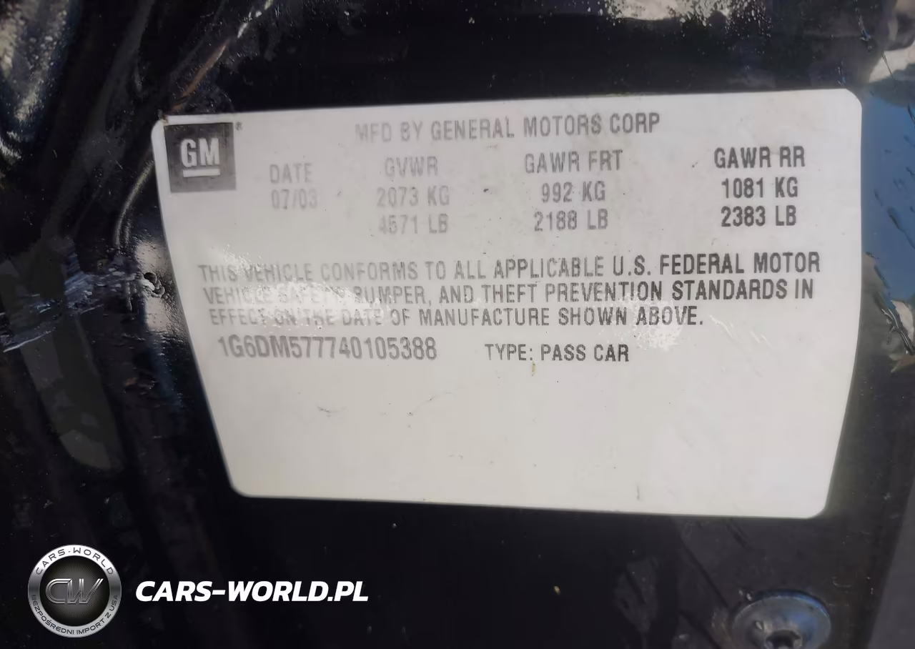 2004 Cadillac Cts Standard VIN:1G6DM577740105388 - 9