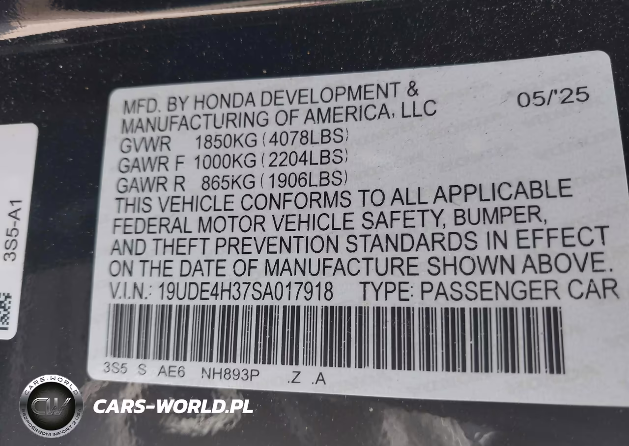 2025 Acura Integra A-Spec VIN:19UDE4H37SA017918 - 9