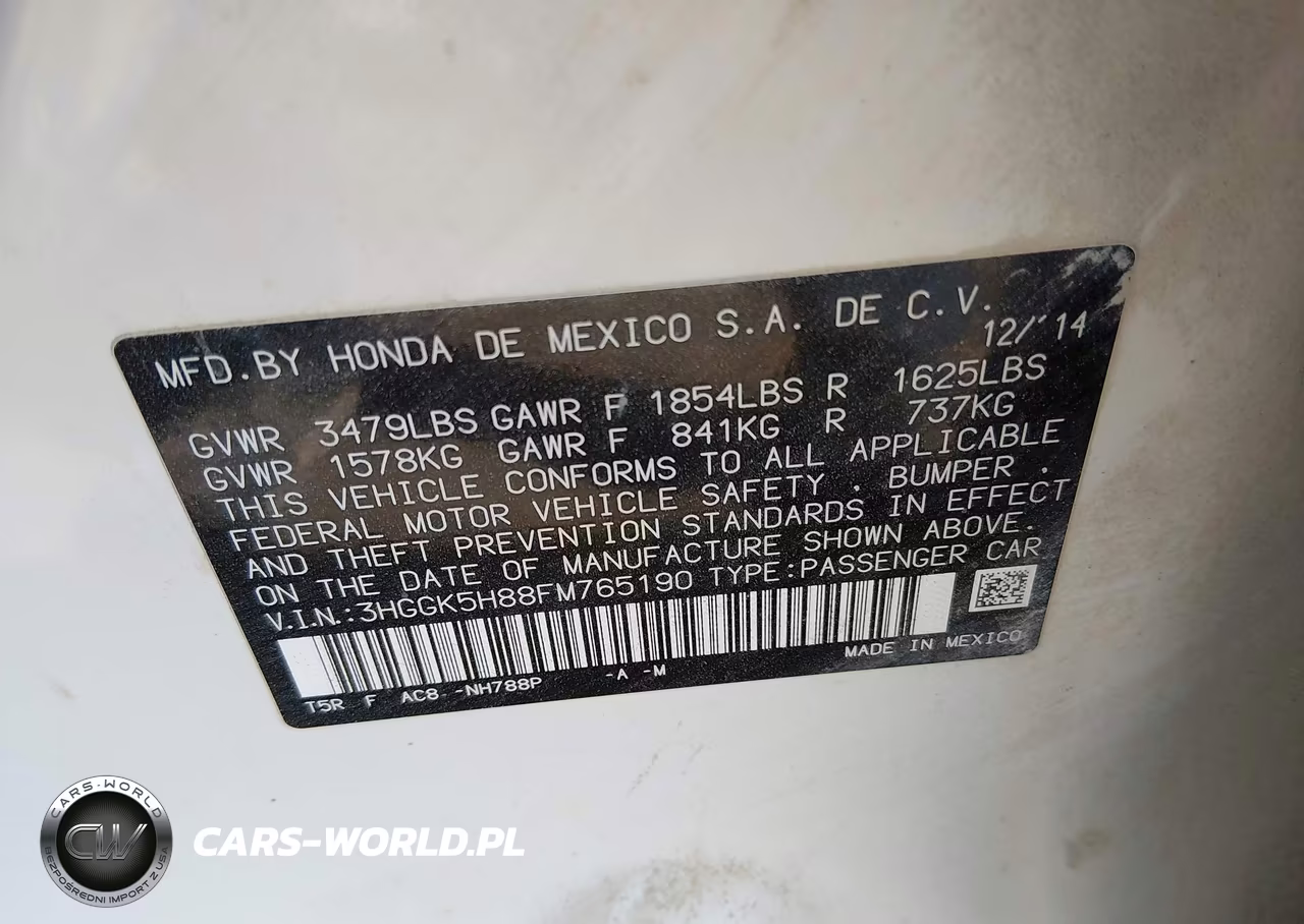 2015 Honda Fit Ex-Exl VIN:3HGGK5H88FM765190 - 9