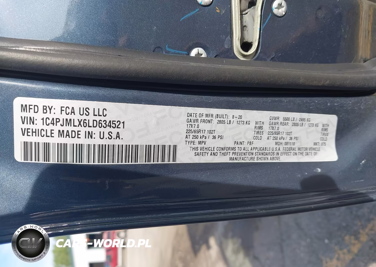 2020 Jeep Cherokee Latitude Lux 4X4 VIN:1C4PJMLX6LD634521 - 9