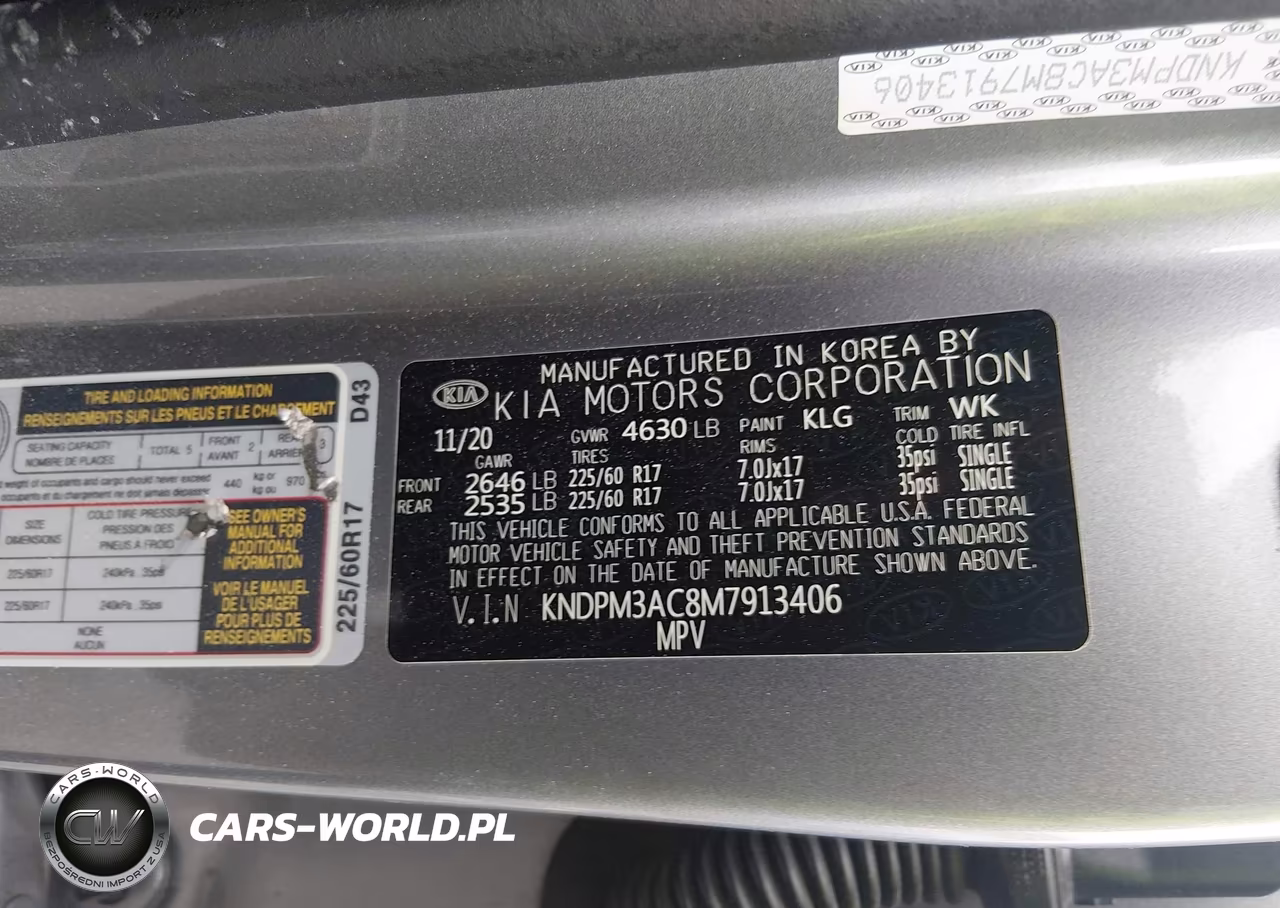 2021 Kia Sportage Lx VIN:KNDPM3AC8M7913406 - 9