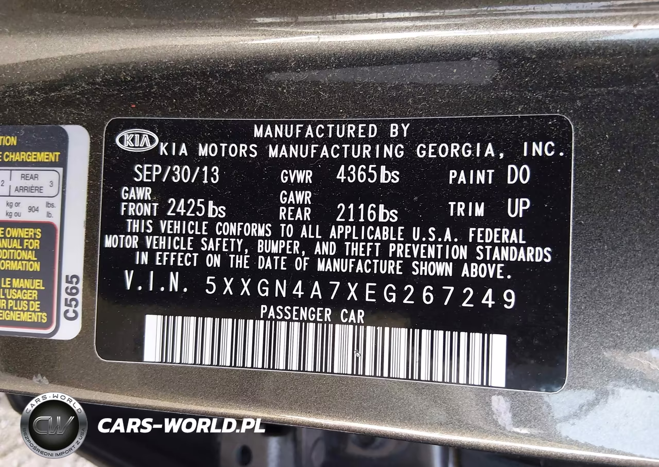 2014 Kia Optima Ex VIN:5XXGN4A7XEG267249 - 9