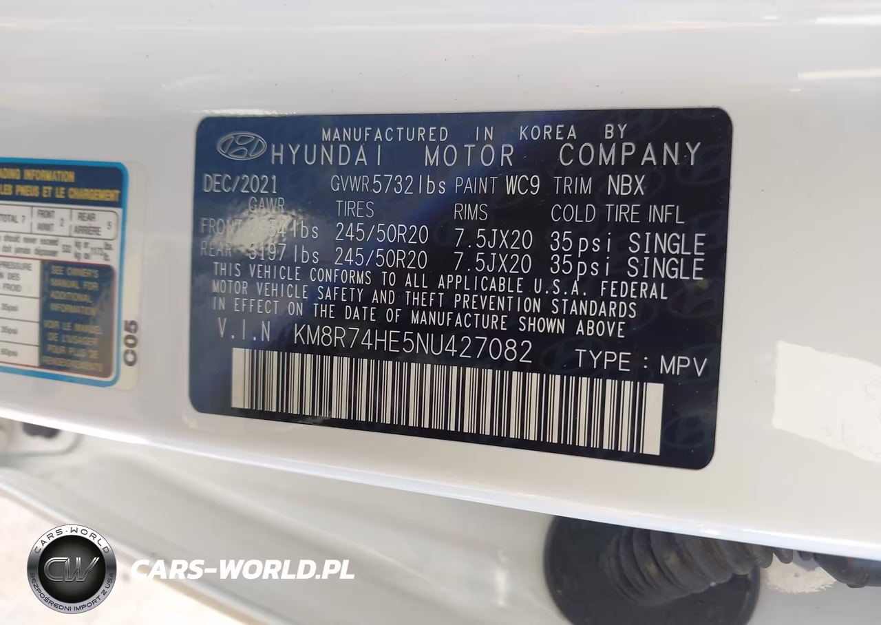 2022 Hyundai Palisade Calligraphy VIN:KM8R74HE5NU427082 - 9