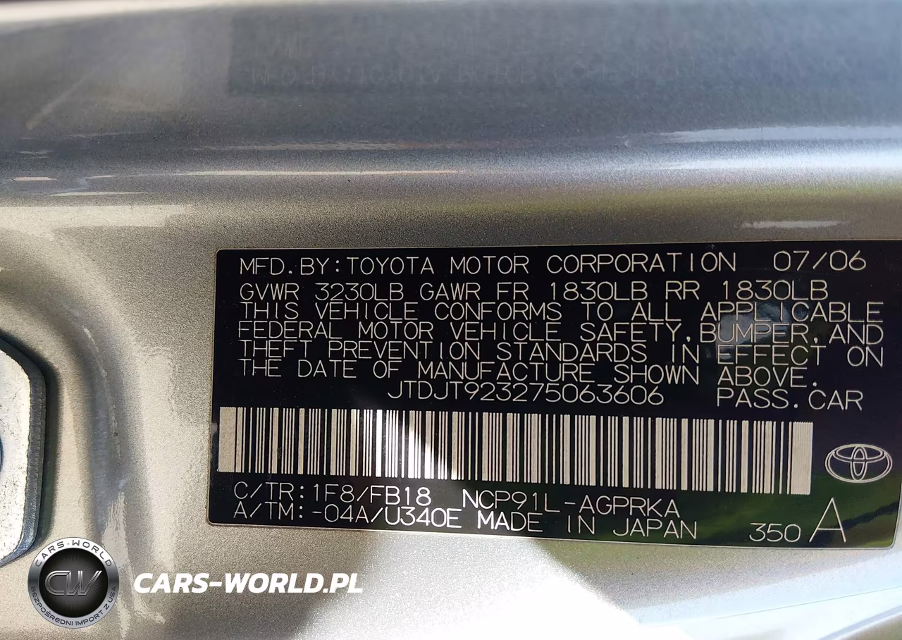 2007 Toyota Yaris VIN:JTDJT923275063606 - 9