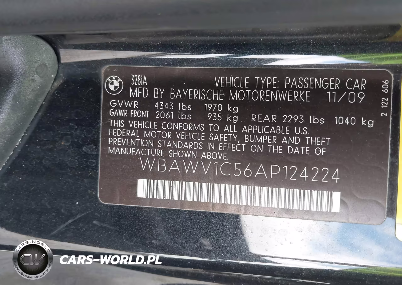 2010 BMW 328I VIN:WBAWV1C56AP124224 - 9