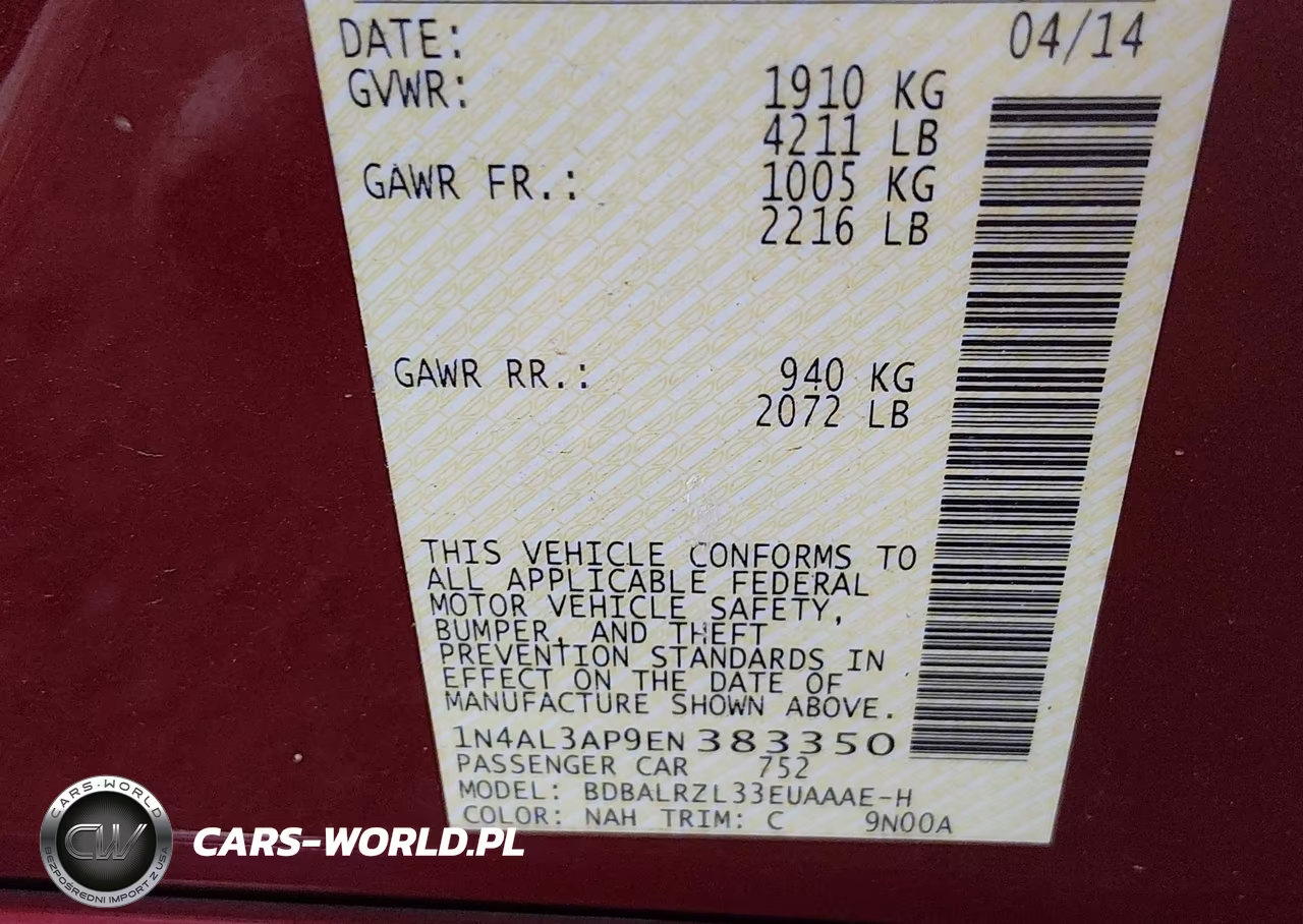 2014 Nissan Altima 2.5 S VIN:1N4AL3AP9EN383350 - 9