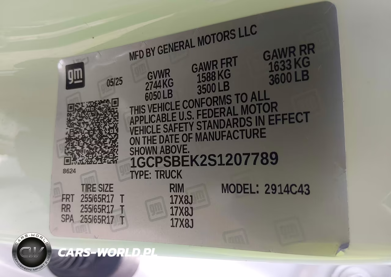 2025 Chevrolet Colorado 2Wd Wt VIN:1GCPSBEK2S1207789 - 9