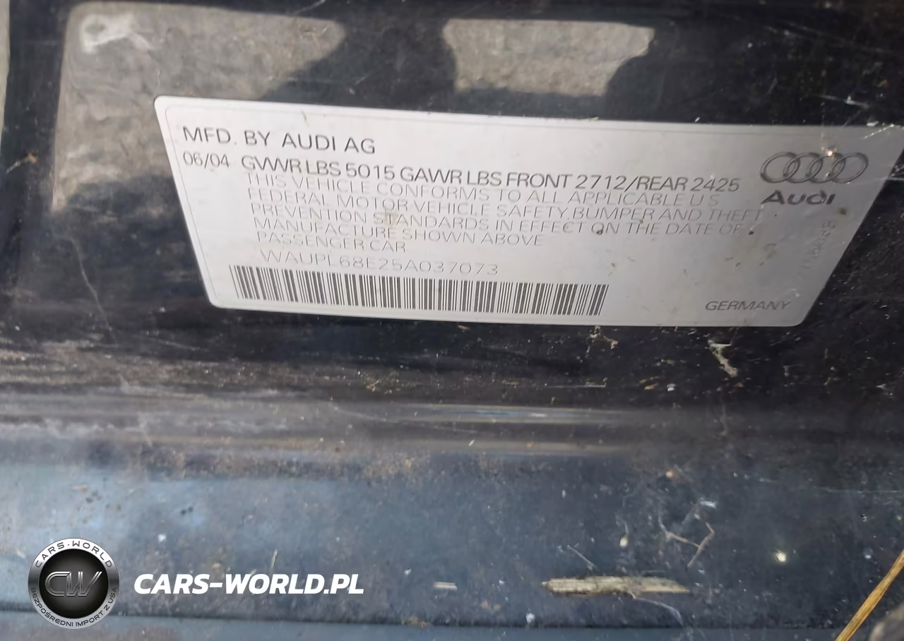 2005 Audi S4 4.2 VIN:WAUPL68E25A037073 - 9