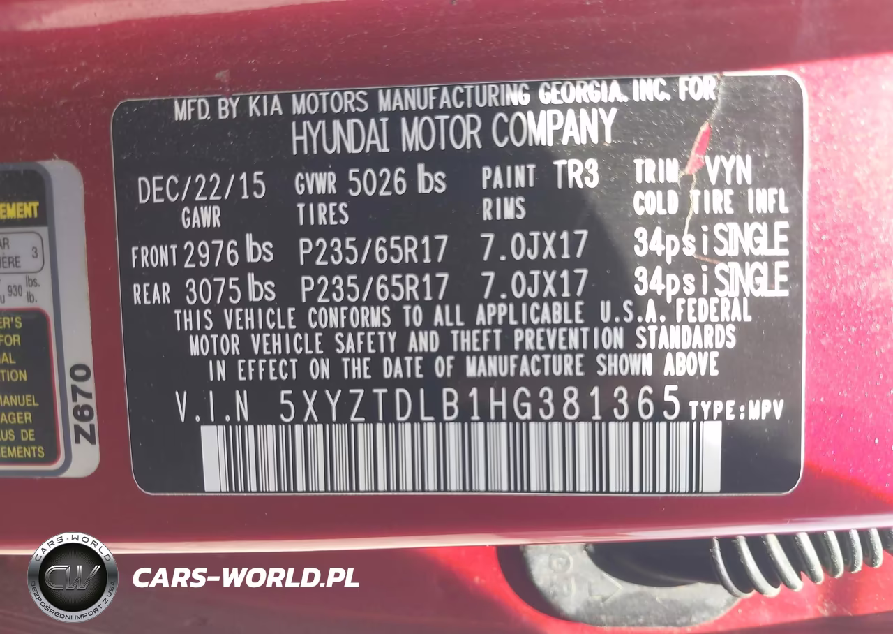 2017 Hyundai Santa Fe Sport 2.4L VIN:5XYZTDLB1HG381365 - 9