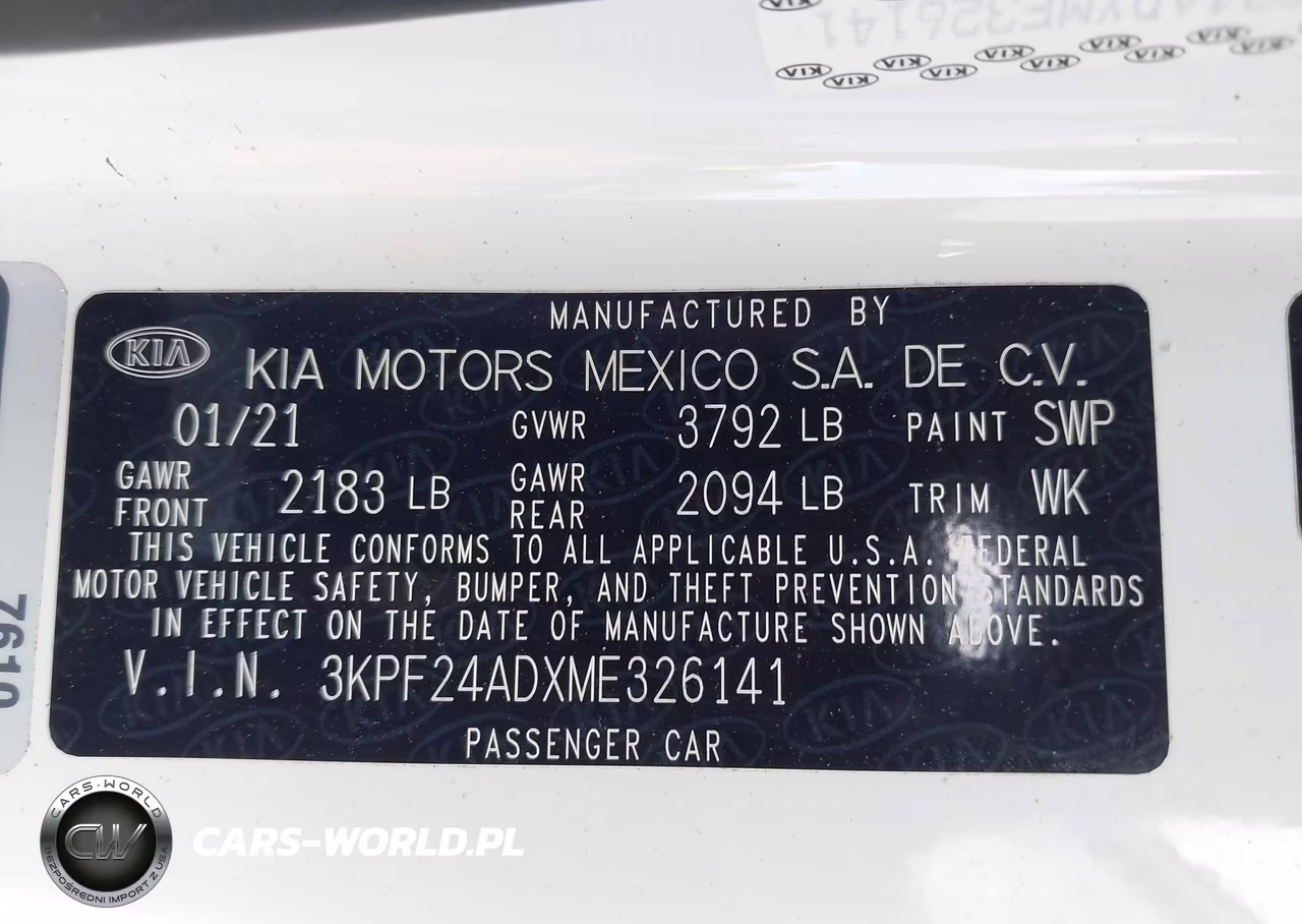 2021 Kia Forte Lxs VIN:3KPF24ADXME326141 - 9