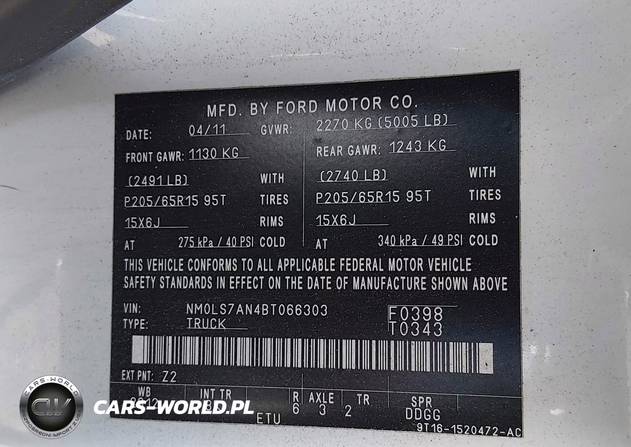 2011 Ford Transit Connect Xl VIN:NM0LS7AN4BT066303 - 9