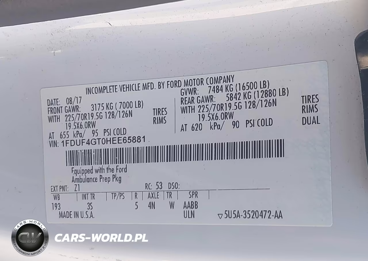 2017 Ford F-450 Chassis Xlt VIN:1FDUF4GT0HEE65881 - 9