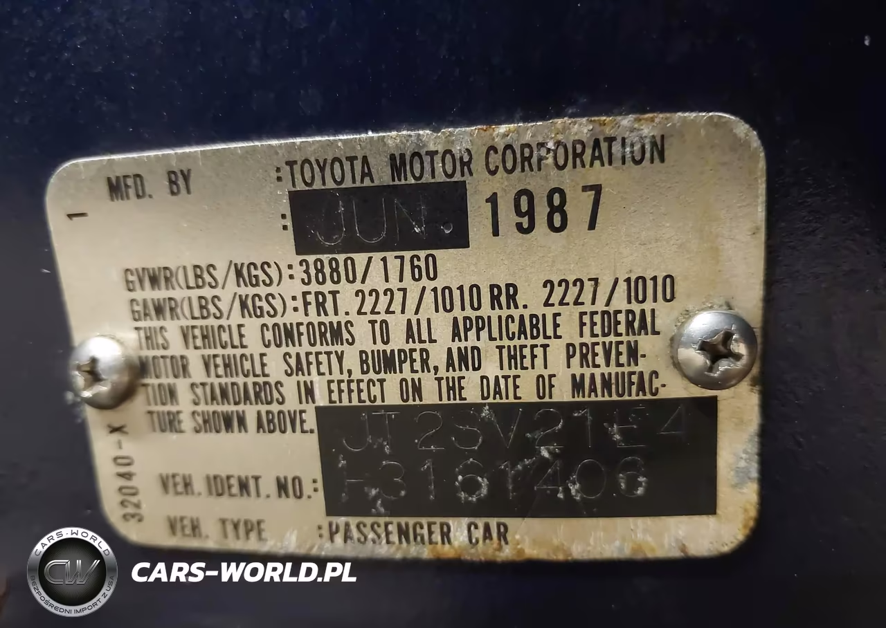 1987 Toyota Camry Dlx VIN:JT2SV21E4H3161406 - 9