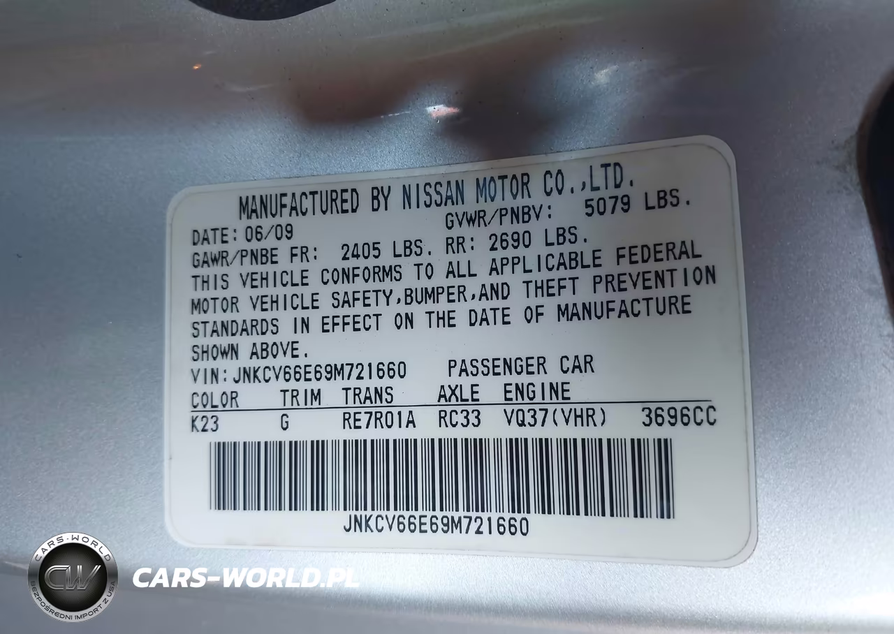 2009 Infiniti G37 VIN:JNKCV66E69M721660 - 9