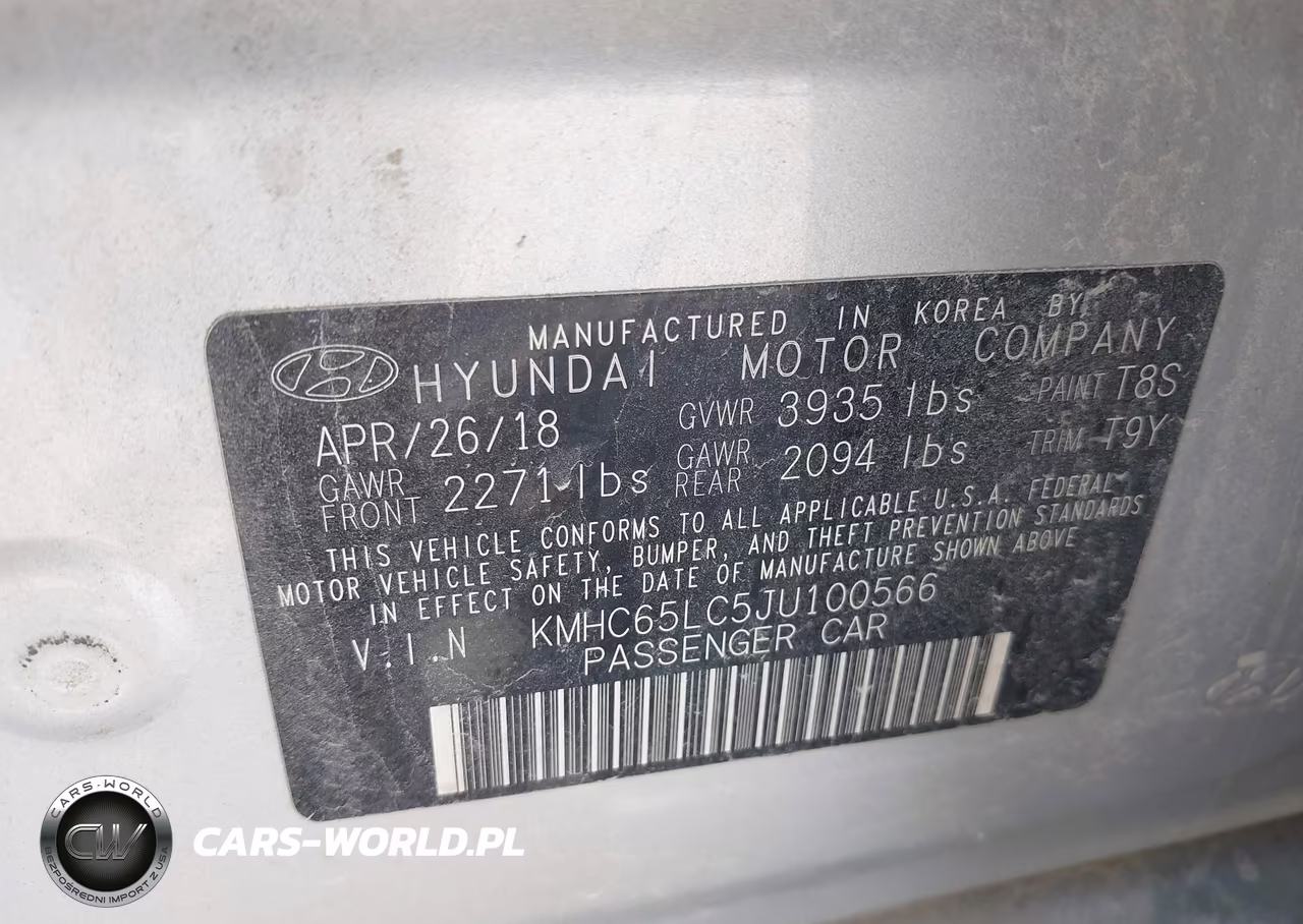 2018 Hyundai Ioniq Hybrid Blue VIN:KMHC65LC5JU100566 - 9