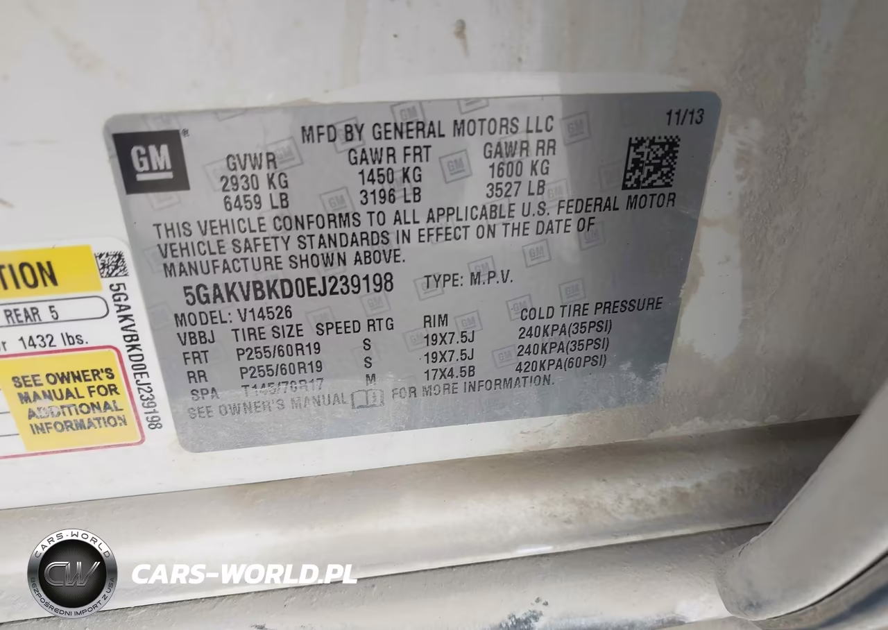 2014 Buick Enclave Leather VIN:5GAKVBKD0EJ239198 - 9