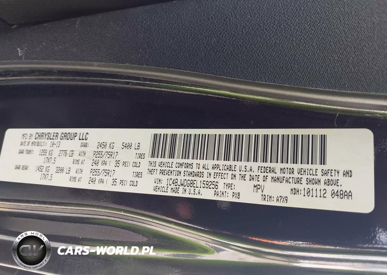 2014 Jeep Wrangler Unlimited Sport VIN:1C4BJWDG8EL159256 - 9