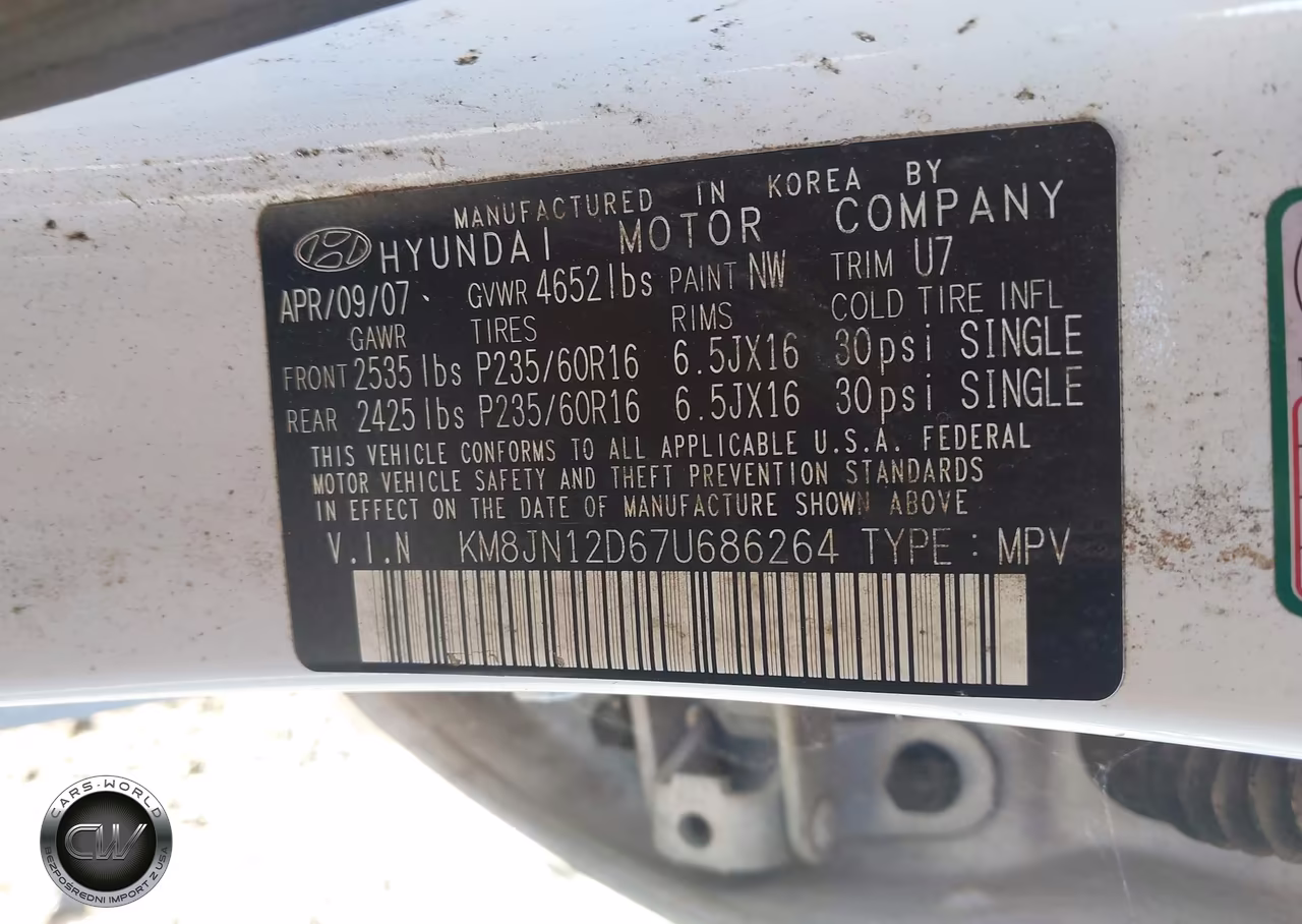 2007 Hyundai Tucson Limited-Se VIN:KM8JN12D67U686264 - 9