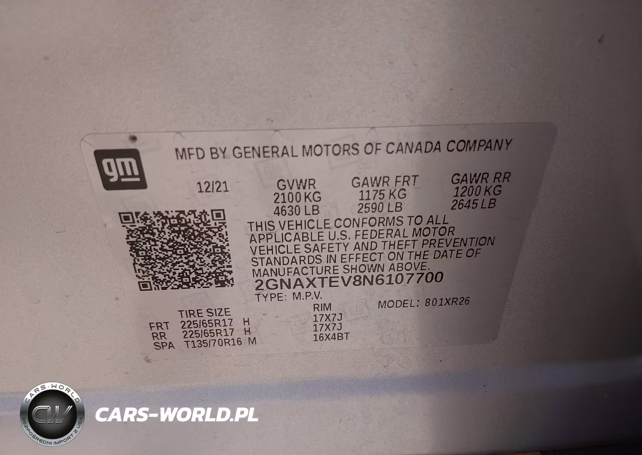 2022 Chevrolet Equinox Awd 2Fl VIN:2GNAXTEV8N6107700 - 9