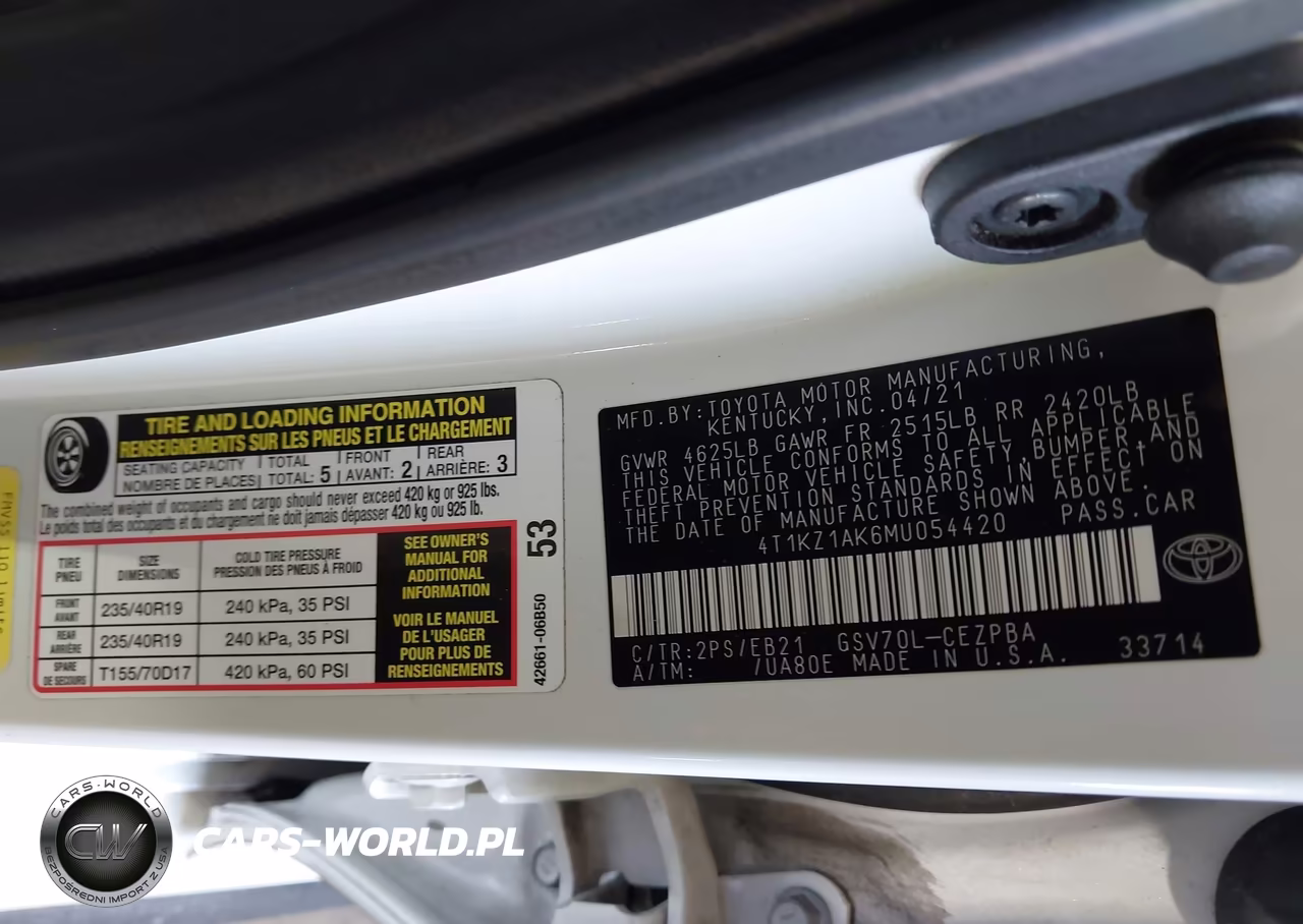 2021 Toyota Camry Trd VIN:4T1KZ1AK6MU054420 - 9
