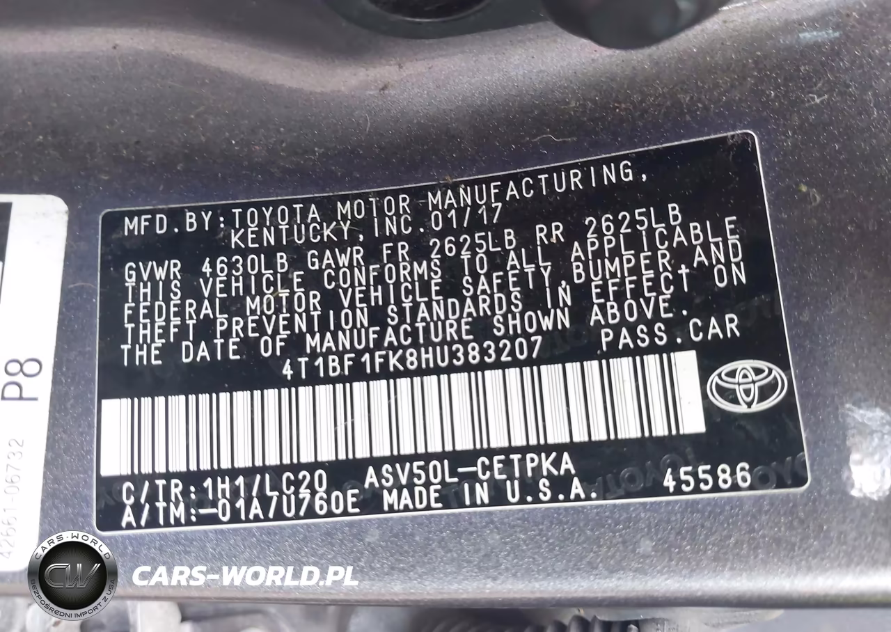 2017 Toyota Camry Xse VIN:4T1BF1FK8HU383207 - 9