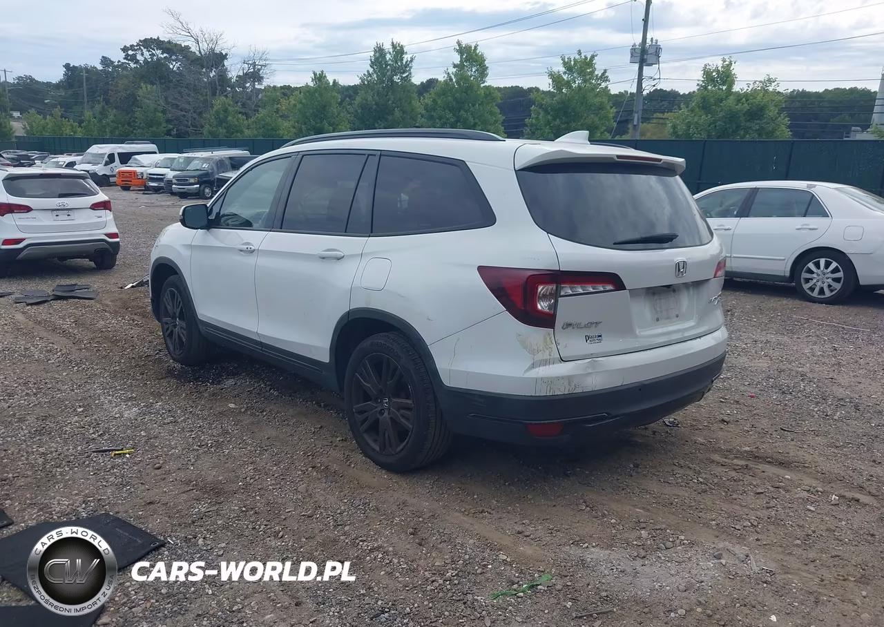2021 Honda Pilot Awd Black Edition VIN:5FNYF6H77MB011929 - 3