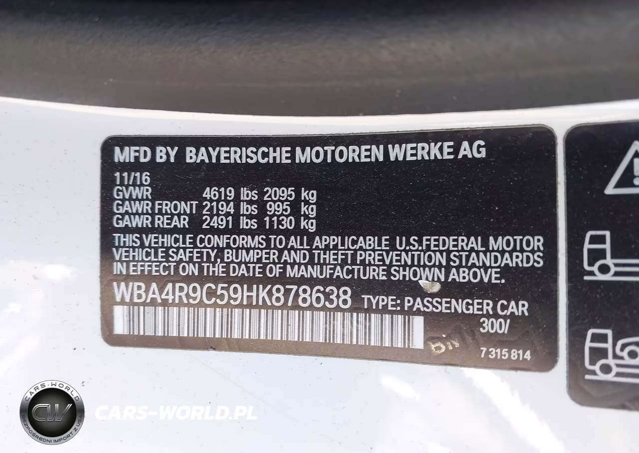2017 BMW 430I xDrive VIN:WBA4R9C59HK878638 - 9