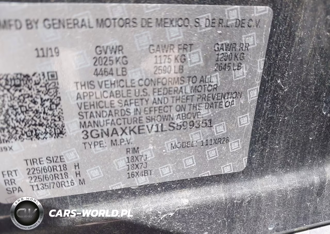2020 Chevrolet Equinox Fwd Lt 1.5L Turbo VIN:3GNAXKEV1LS599351 - 9