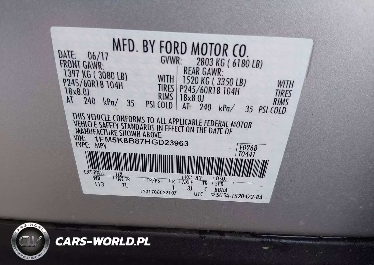 2017 Ford Explorer VIN:1FM5K8B87HGD23963 - 9